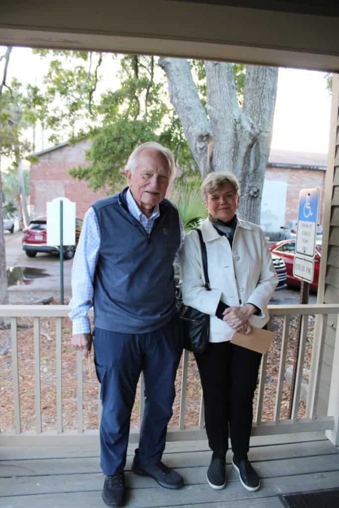 Bob Hart and Sallie Brown at the 2026 AAHS Gallery Talk in Pensacola, Florida.