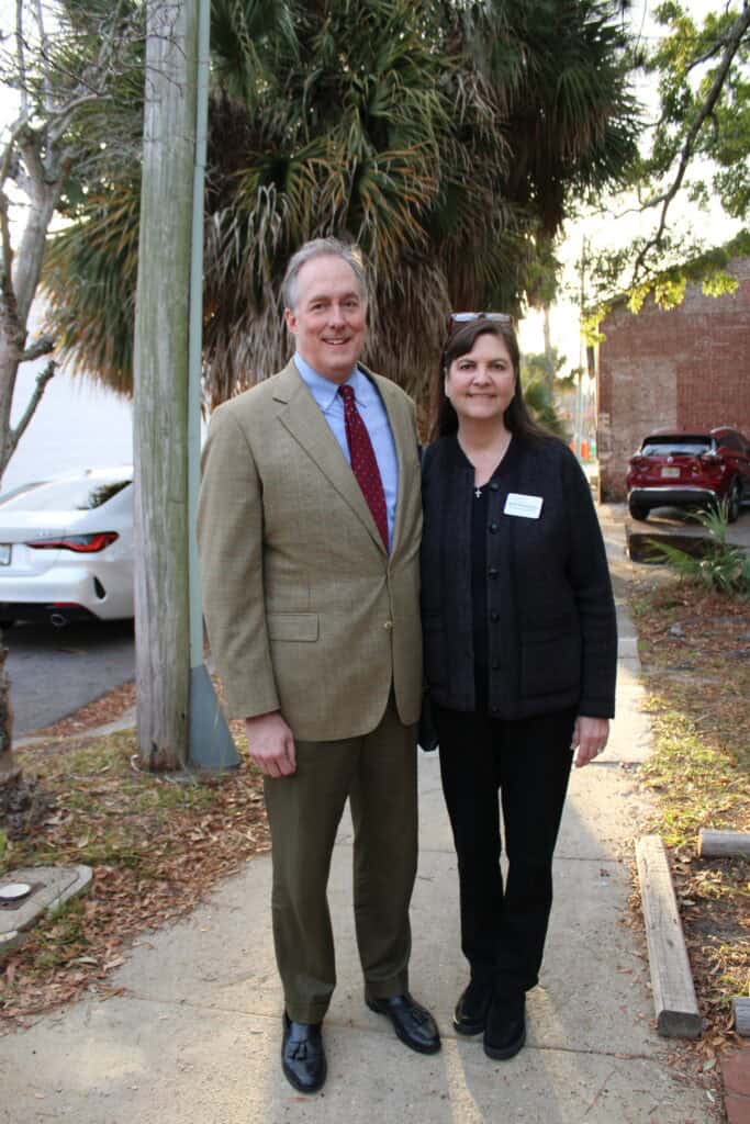 Bruce and Beth Partington at the 2026 AAHS Gallery Talk in Pensacola, Florida.