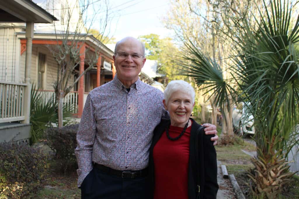 Pat Crawford and Hilda Jones at the 2026 AAHS Gallery Talk in Pensacola, Florida.