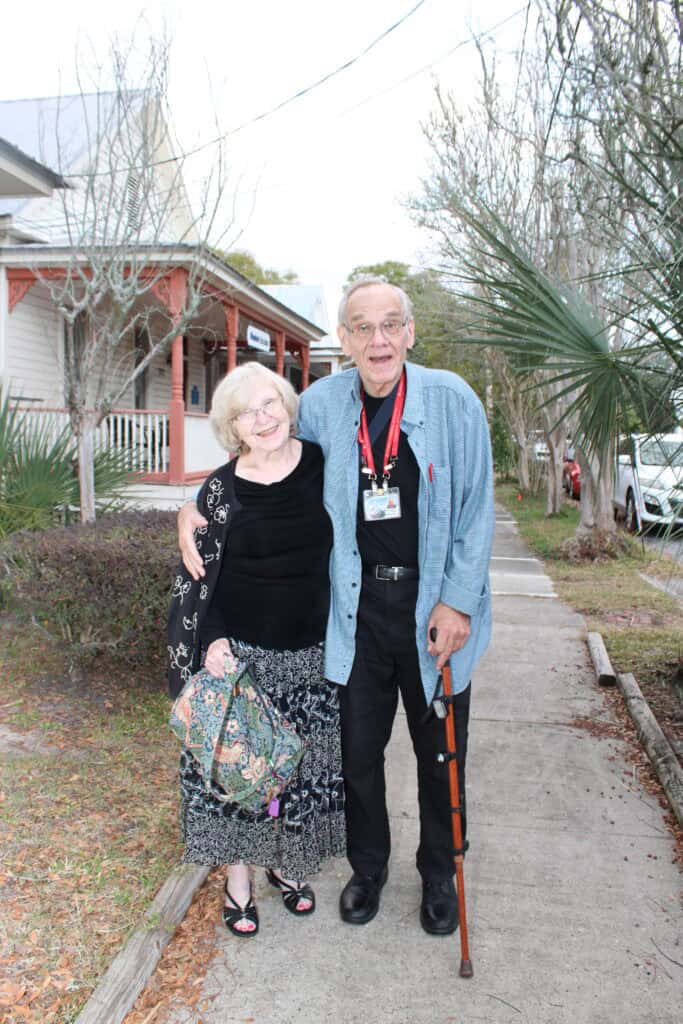 Paula Montgomery and Bill Caplinger at the 2026 AAHS Gallery Talk in Pensacola, Florida.