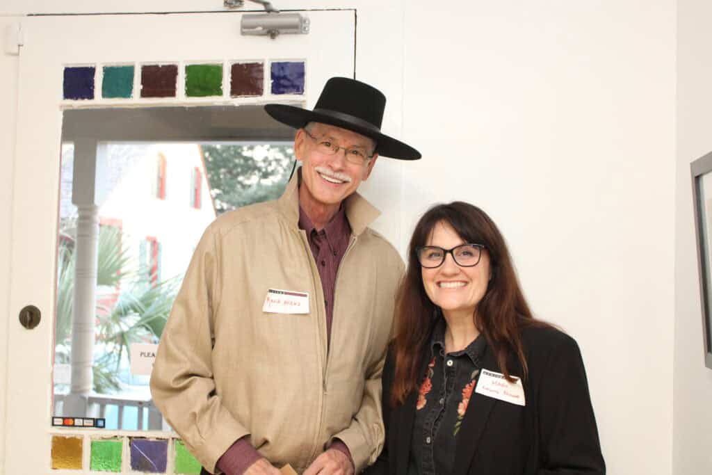 Rand Hicks and Mary Furlong Minkoff at the 2026 AAHS Gallery Talk in Pensacola, Florida.