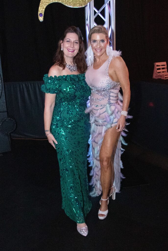 Danielle Baker and Brandy Strahan at the 2026 Krewe of Priscus Coachella in Pensacola, Florida