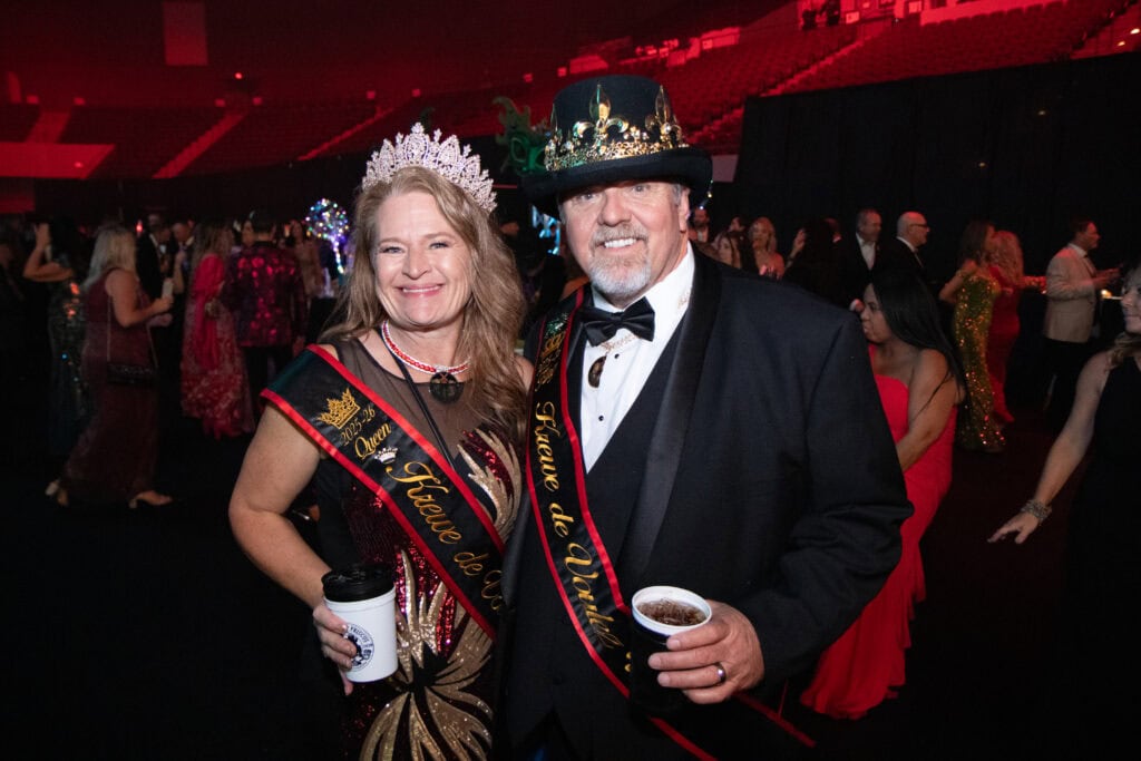 Rick and Crystal McLeod at the 2026 Krewe of Priscus Coachella in Pensacola, Florida