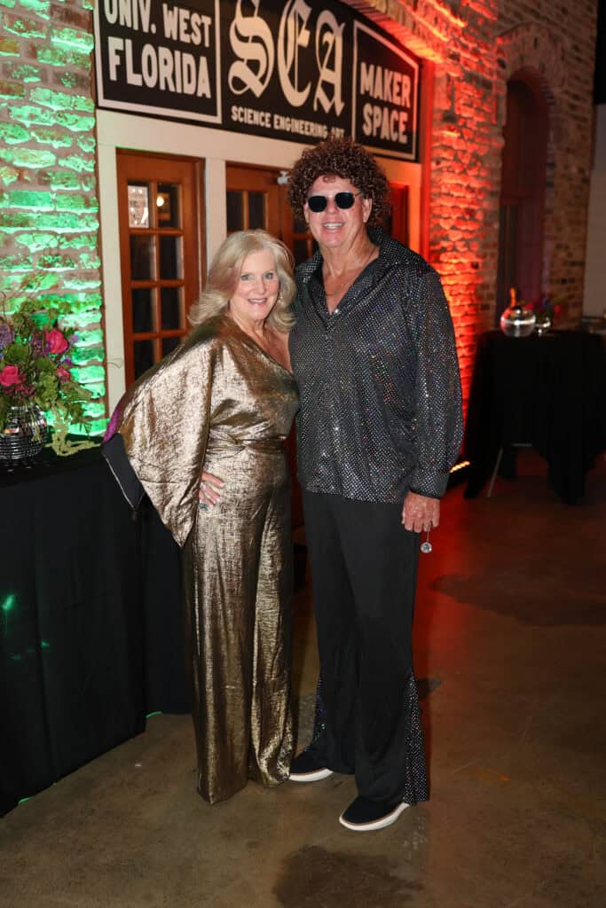 Margaret Thornton & Jeff Thornton at the 2026 Bootleg Ball: Studio 1559 in Pensacola, Florida.