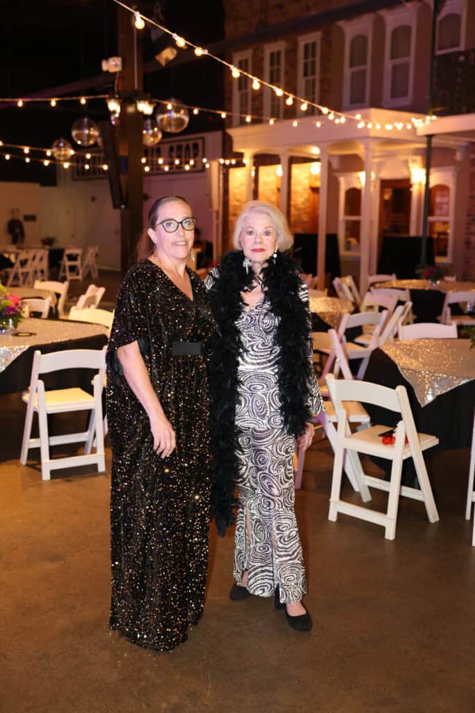 Wendi Davis& Connie Crosby at the 2026 Bootleg Ball: Studio 1559 in Pensacola, Florida.