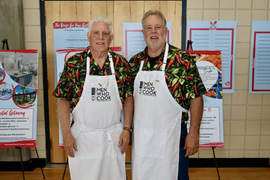 Bill Foxworth & Lewe Cunningham at the 2026 Men Who Cook in Pensacola, Florida.