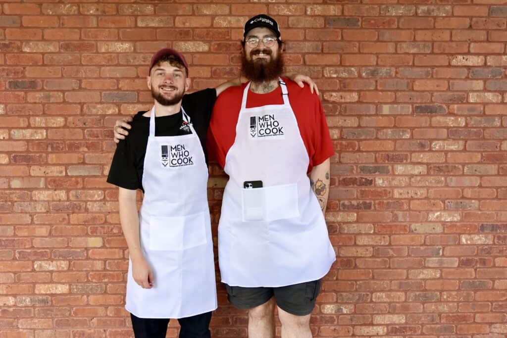 John Lackey & Shelton Hendrix at the 2026 Men Who Cook in Pensacola, Florida.