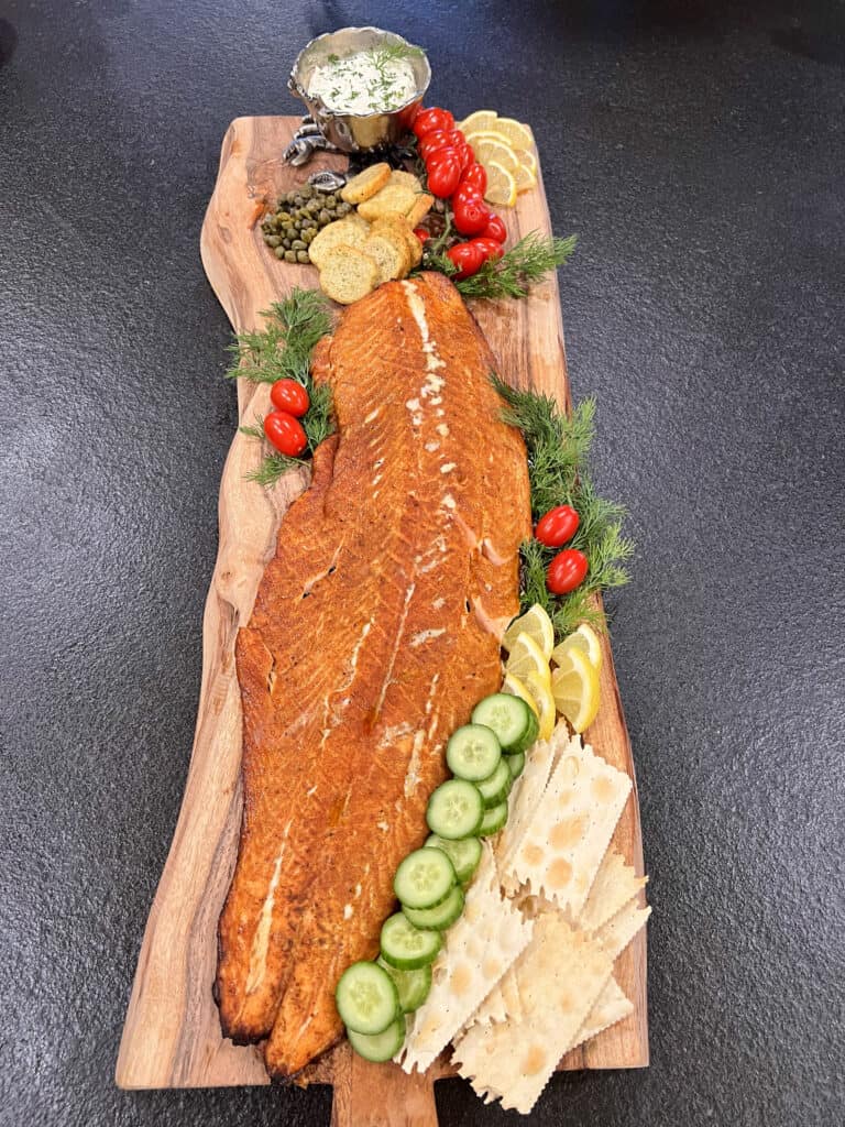 Smoked Salmon Charcuterie Board