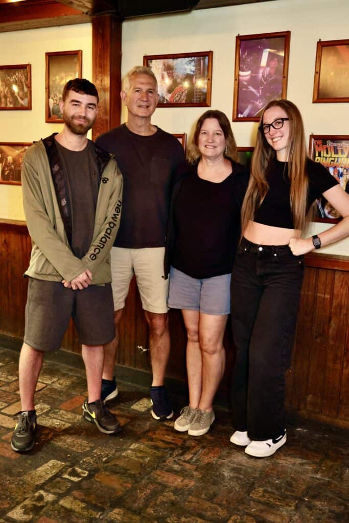 Joe Romanesko, Tom & Vicki Romanesko & Angelica Romanesko at the 2026 Kelya Richardson Watch Party in Pensacola, Florida.