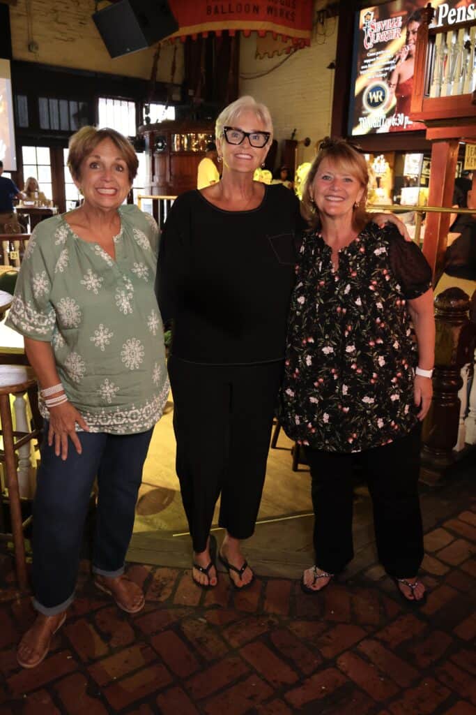Kim Strickler, Tracy Morgan-Frick & Lynn Meyers at the 2026 Kelya Richardson Watch Party in Pensacola, Florida.