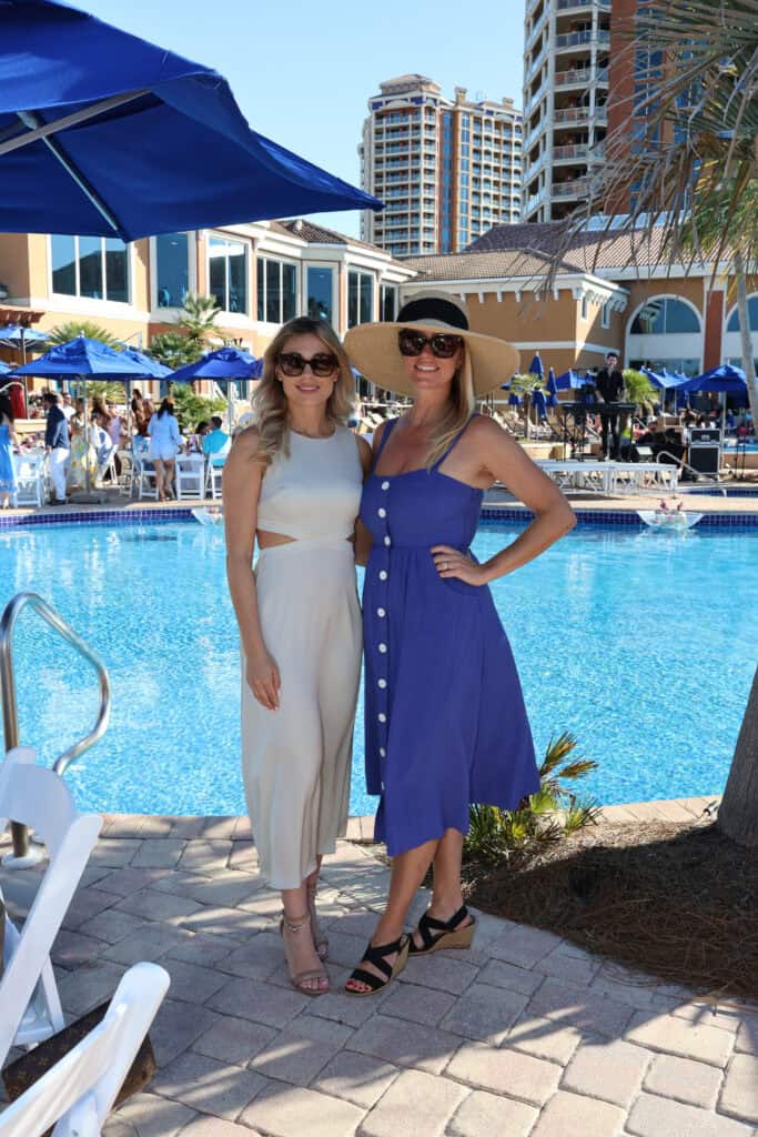 Elena Barba	& Therese McKenzie at the 2026 Soundside Splendor in Pensacola Beach, Florida.