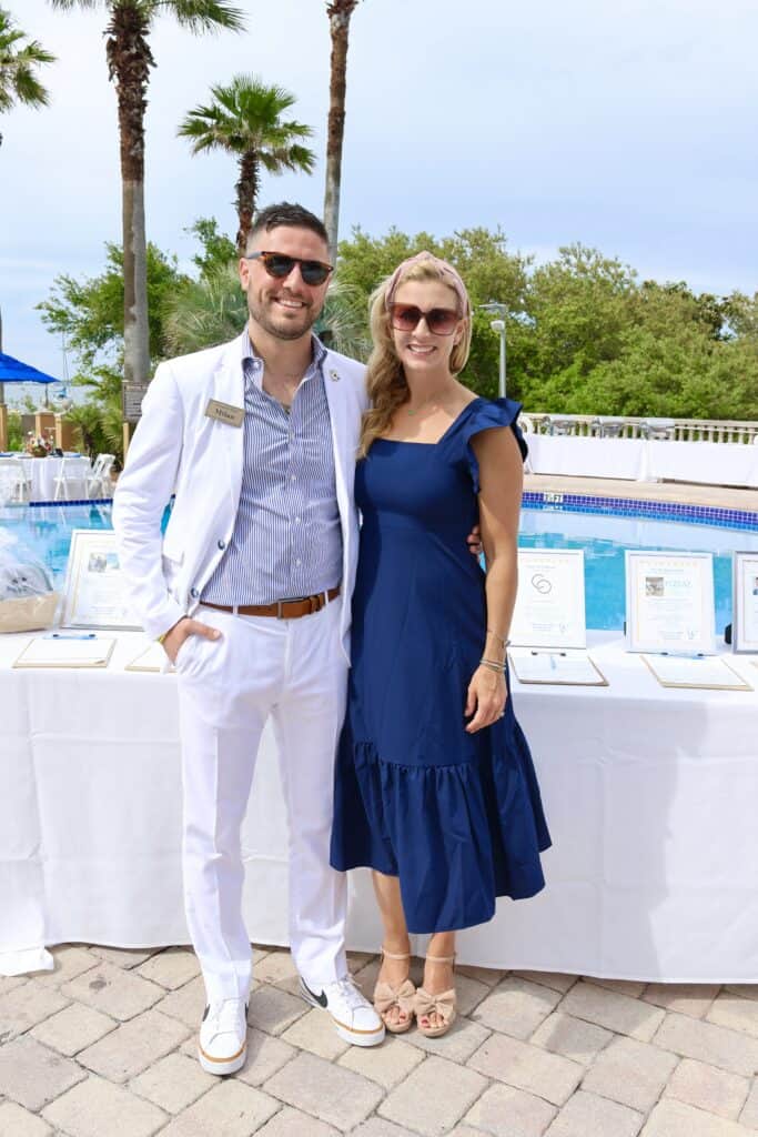 Milan Brunet-Sebastia & Christina Leavenworth at the 2026 Toast on the Coast at Pensacola Beach, Florida.