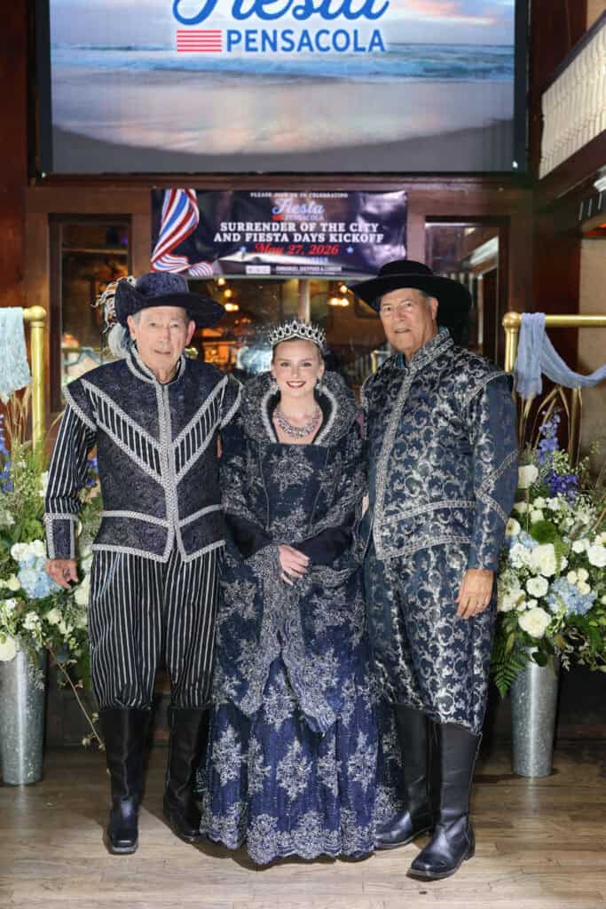 Ted Gund, Annlee Leidner & Tony Terhaar at the 2026 Fiesta Days Celebration in Pensacola, FL.
