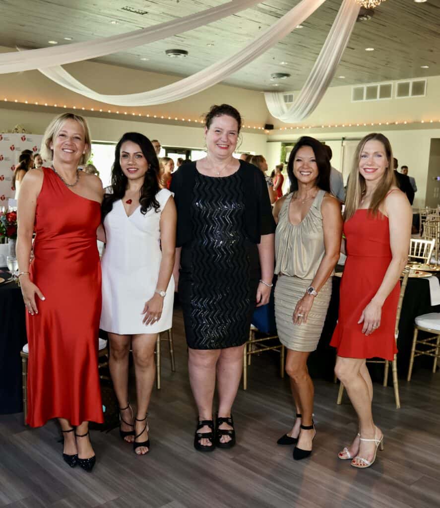 Ania Kreis, Amish Gujral, Jennifer Hockstra, Bonnie Witkin & Lisa Aylstock at the Northwest Florida Heart Ball In Pensacola, FL.