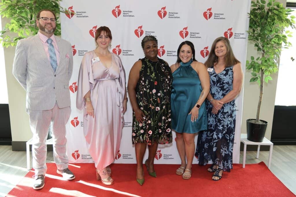 Evan Duffy, Inger Berg, Shondel Humphrey, Courtney Ledbetter & Leslie Mille at the Northwest Florida Heart Ball In Pensacola, FL.