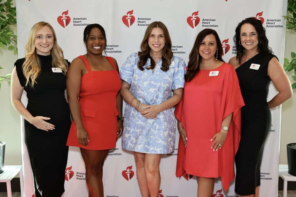 Tiffany Stalnaker, Taji Caldwell, Christin LeBoeuf, Bridgett Dunn & Leslie Reimann at the Northwest Florida Heart Ball In Pensacola, FL.