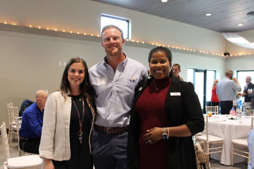 Patricia Rutherford, Jarred Chandler & Jasmine Warr at the 2026 State of the Military Luncheon in Pensacola, FL.
