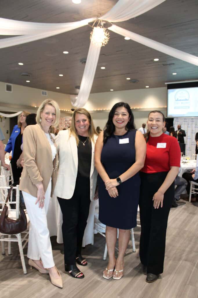 Sandra Wilson, Christa Wilson, Jessica Tanna & Gloria Billings at the 2026 State of the Military Luncheon in Pensacola, FL.